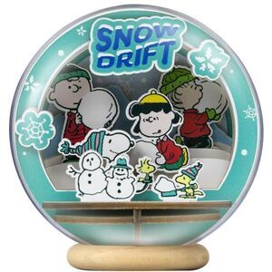 Snoopy Snowman Season Wooden Crystal Ball  COLLECTABLES